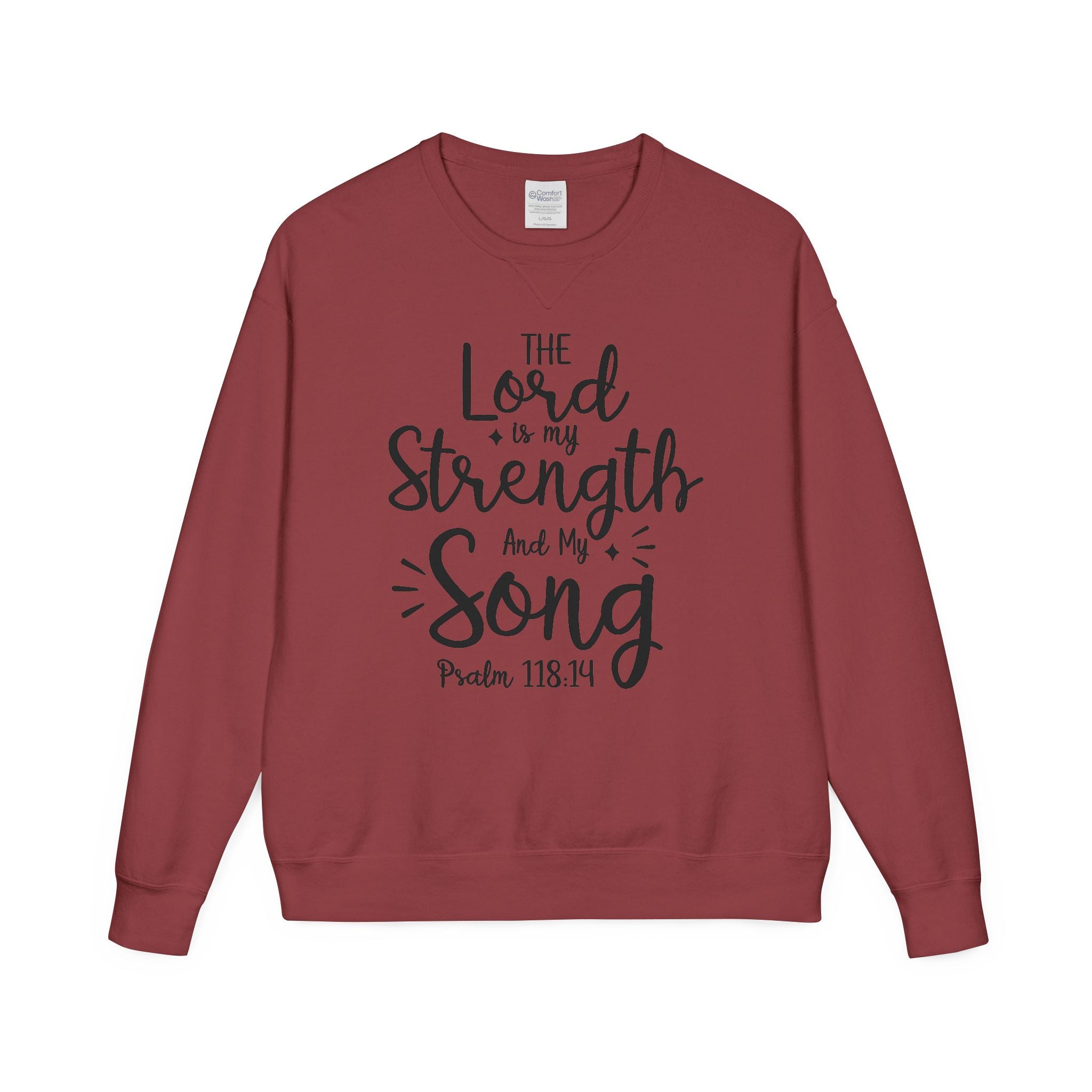 Faith & Strength Sweatshirt - Cozy Crewneck with Inspirational Quotes for Christians, Bible Verse Gift, Casual Wear, Faith-Based Apparel