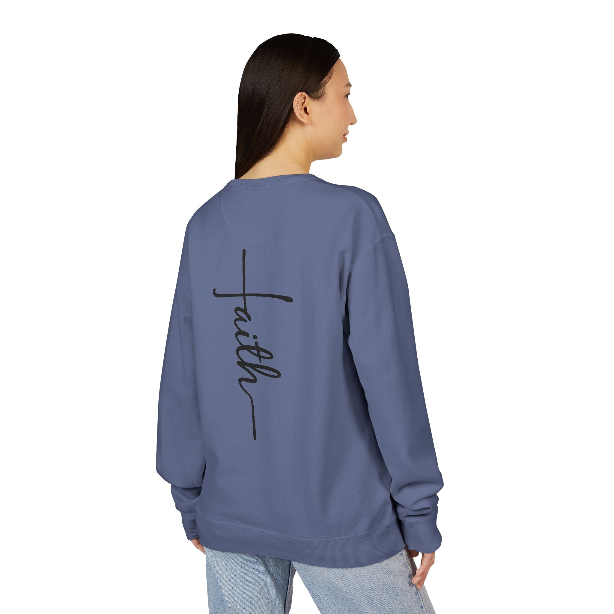 Faith & Strength Sweatshirt - Cozy Crewneck with Inspirational Quotes for Christians, Bible Verse Gift, Casual Wear, Faith-Based Apparel