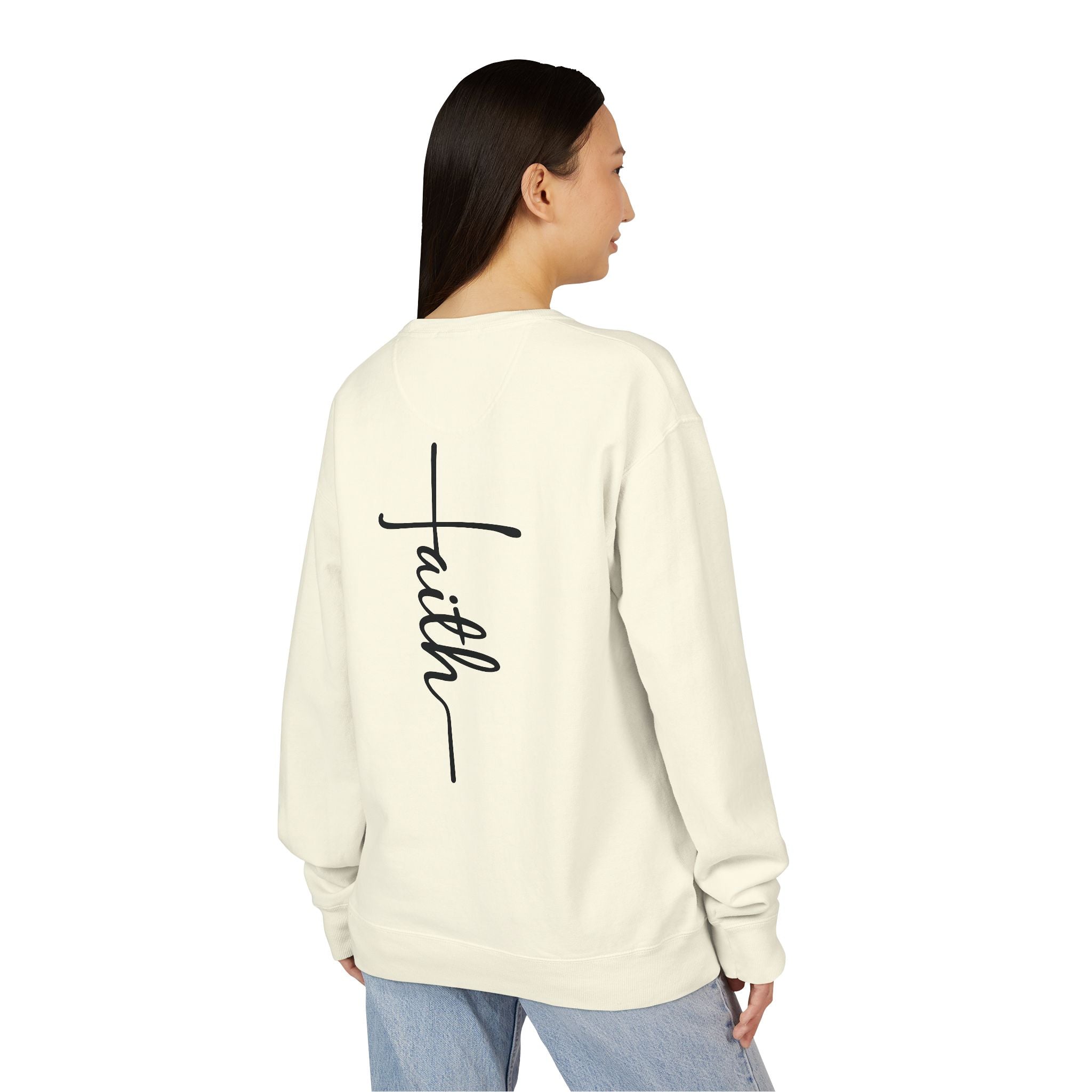 Faith & Strength Sweatshirt - Cozy Crewneck with Inspirational Quotes for Christians, Bible Verse Gift, Casual Wear, Faith-Based Apparel