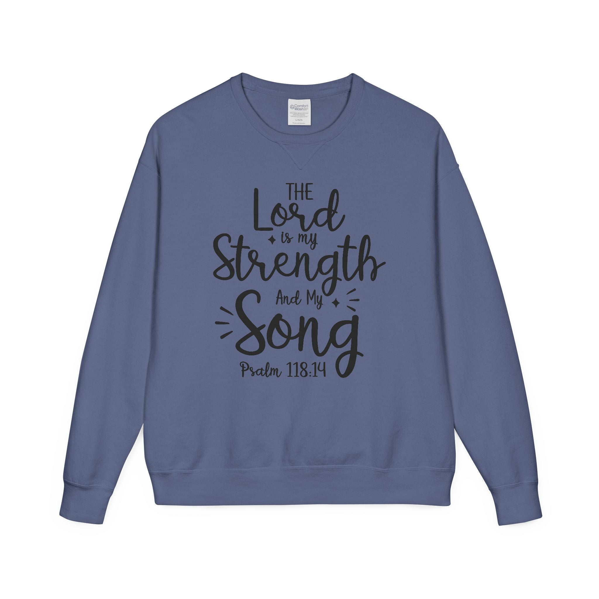 Faith & Strength Sweatshirt - Cozy Crewneck with Inspirational Quotes for Christians, Bible Verse Gift, Casual Wear, Faith-Based Apparel