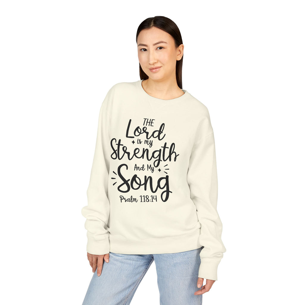 Faith & Strength Sweatshirt - Cozy Crewneck with Inspirational Quotes for Christians, Bible Verse Gift, Casual Wear, Faith-Based Apparel