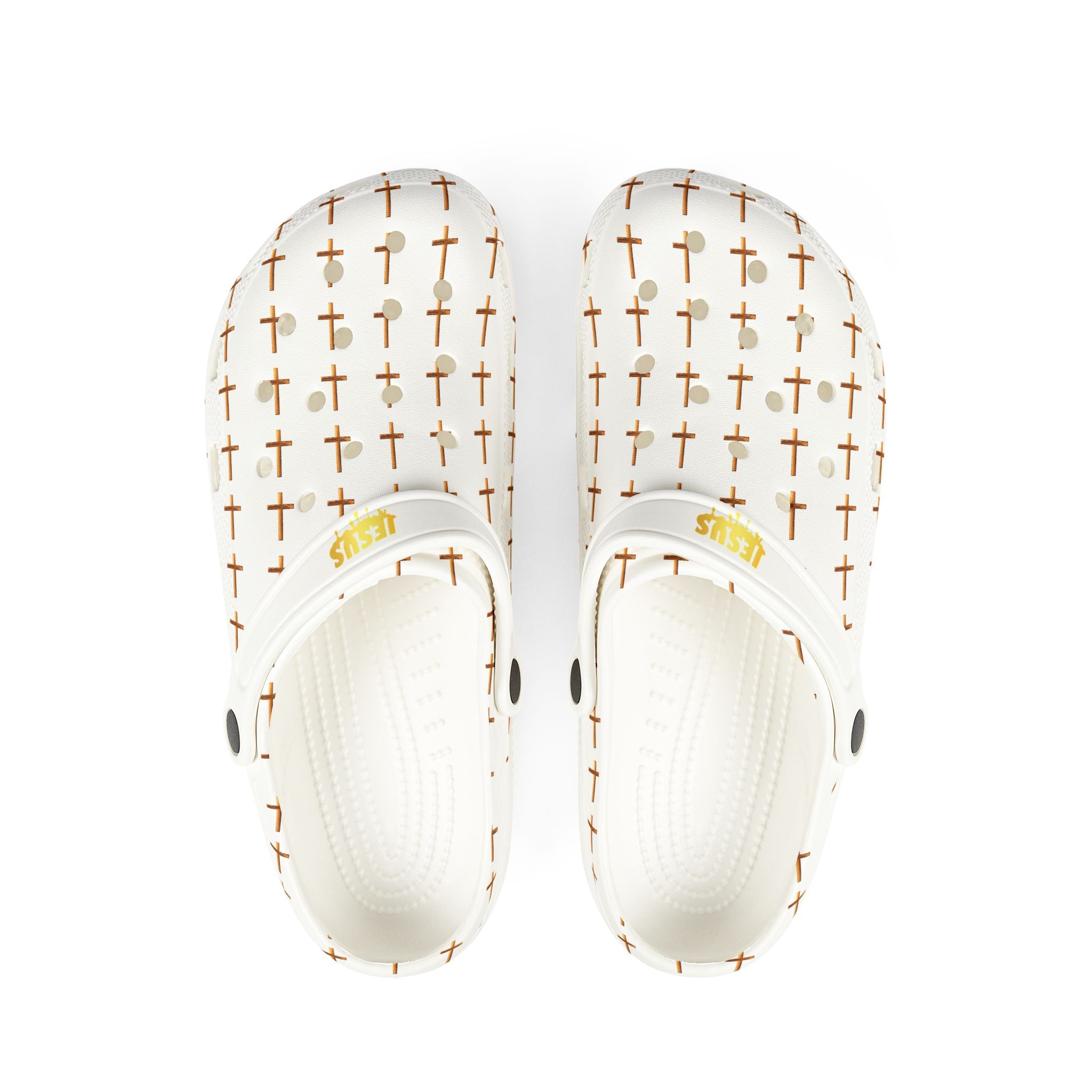 White Cross Crocs Drip for Jesus