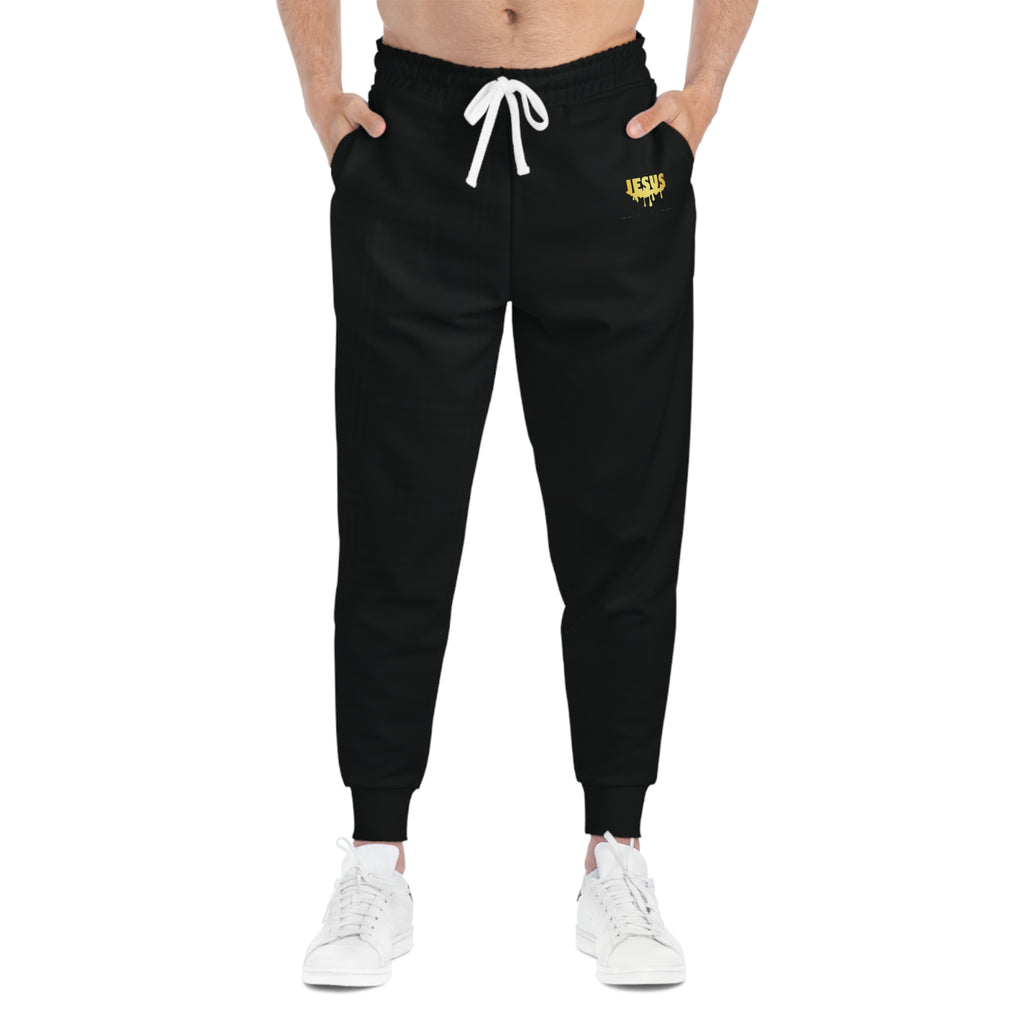 Black and Gold Athletic Jesus Sweatpants