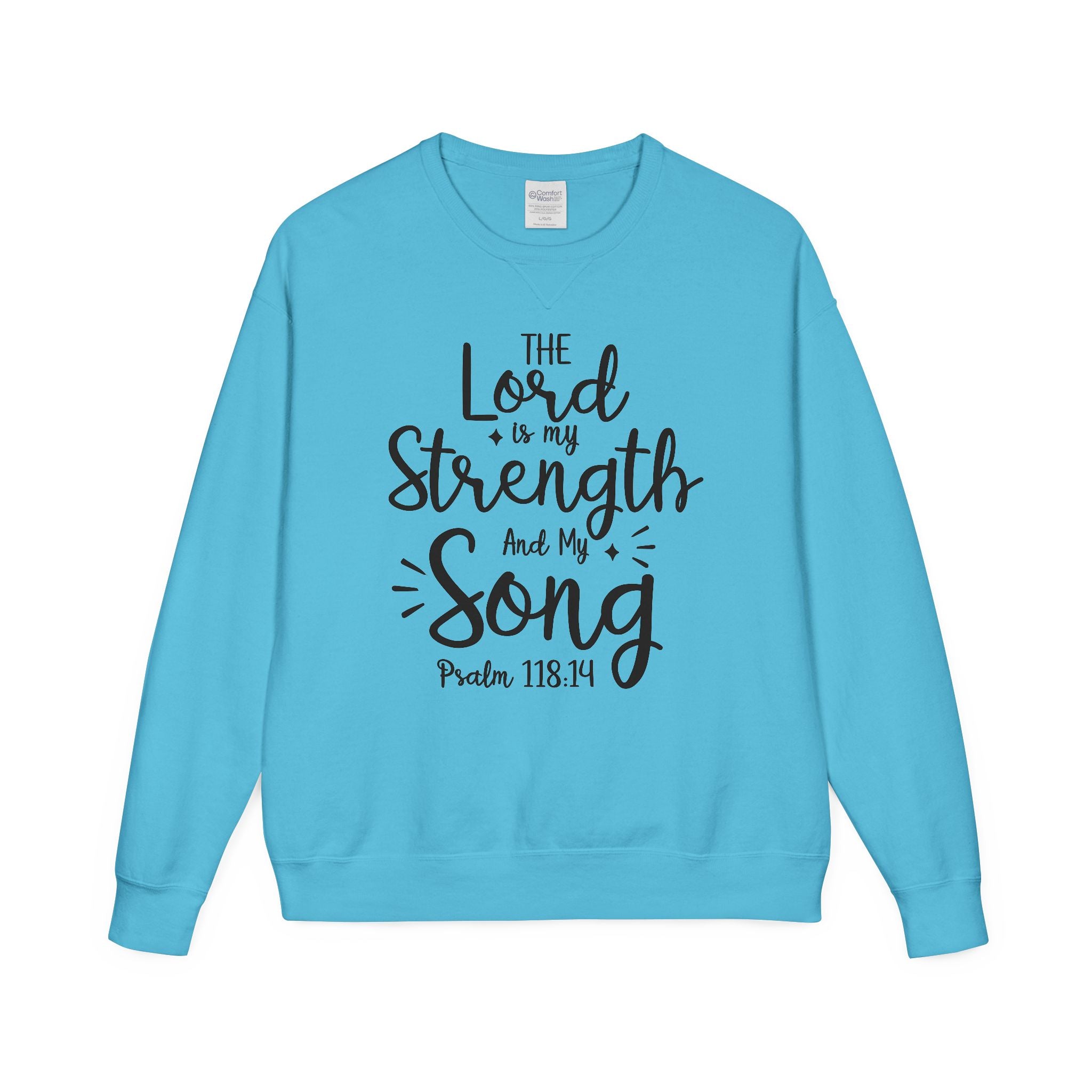 Faith & Strength Sweatshirt - Cozy Crewneck with Inspirational Quotes for Christians, Bible Verse Gift, Casual Wear, Faith-Based Apparel