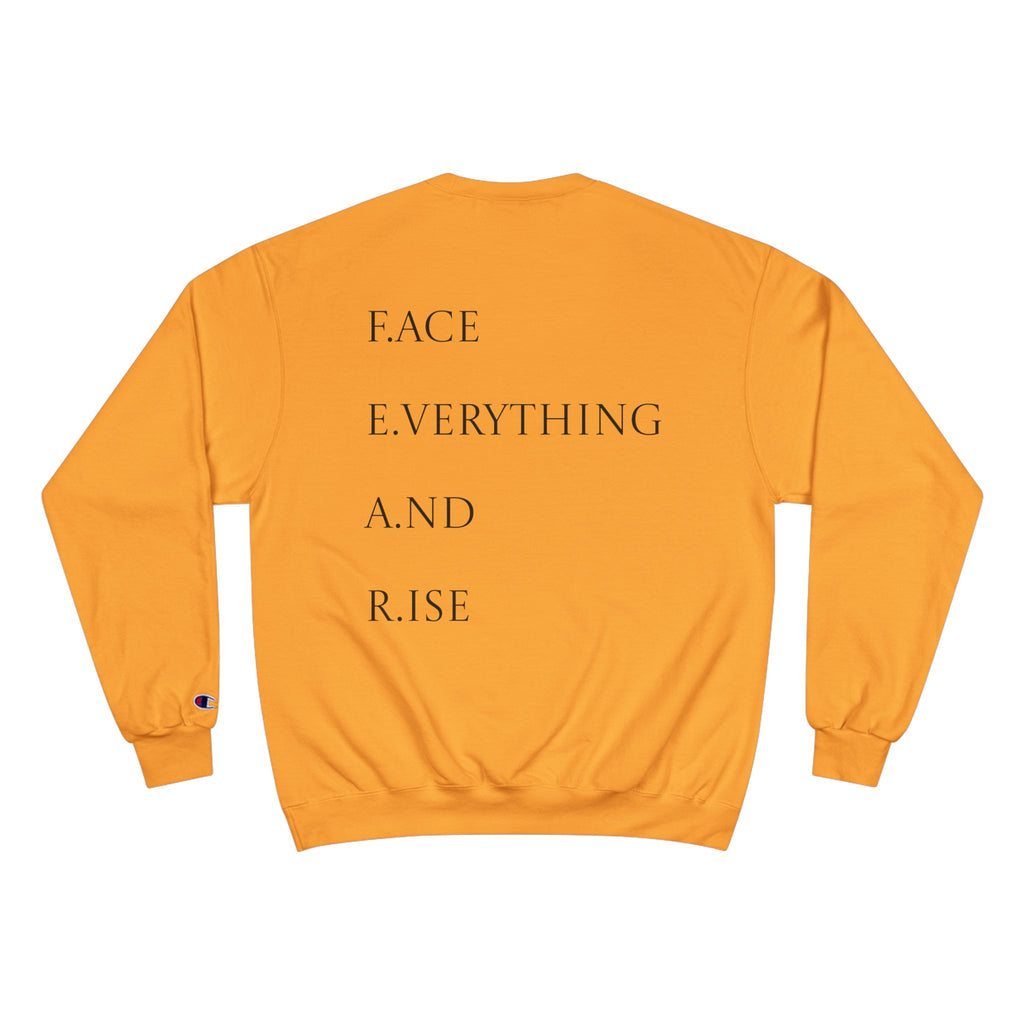 Faith Over Fear Champion Sweatshirt, Inspirational Sweatshirt, Motivational Apparel, Cozy Gift for Her, Perfect for Spiritual Gatherings