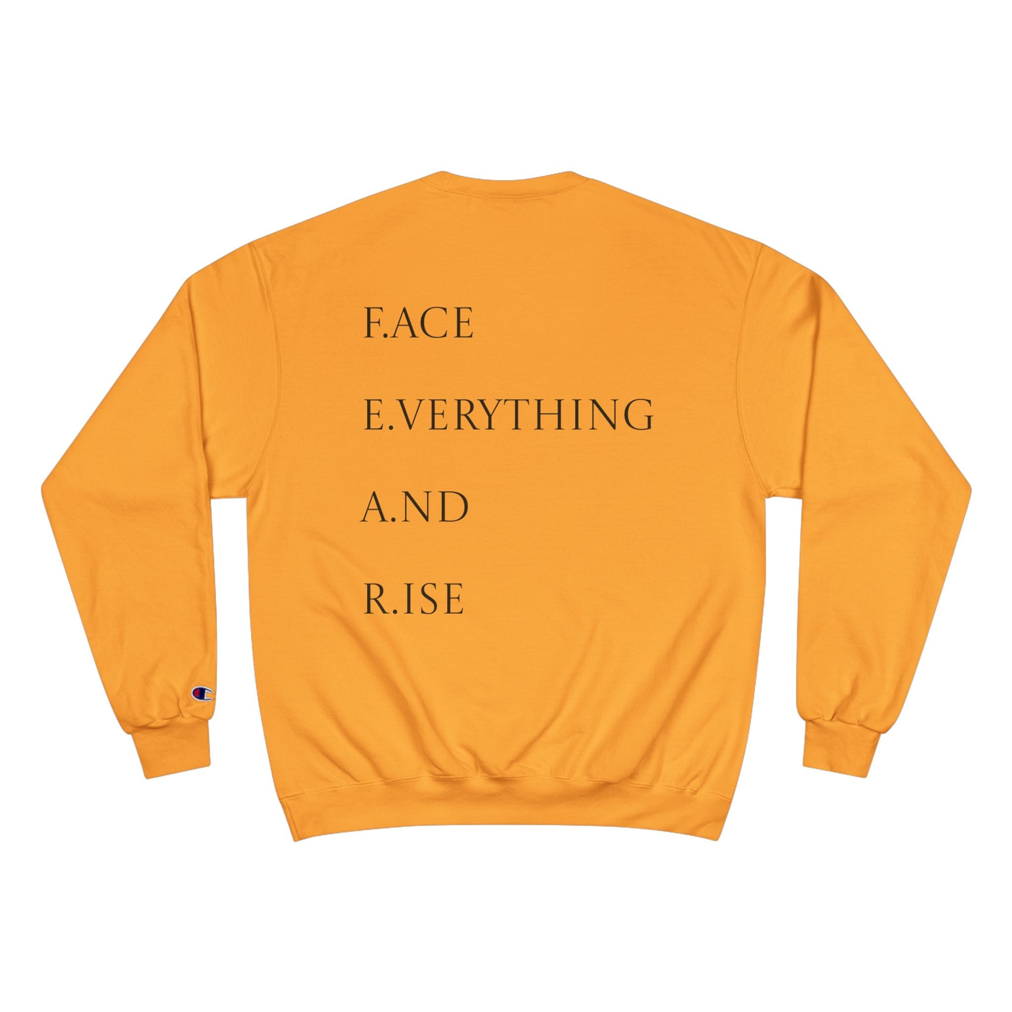 Faith Over Fear Champion Sweatshirt, Inspirational Sweatshirt, Motivational Apparel, Cozy Gift for Her, Perfect for Spiritual Gatherings