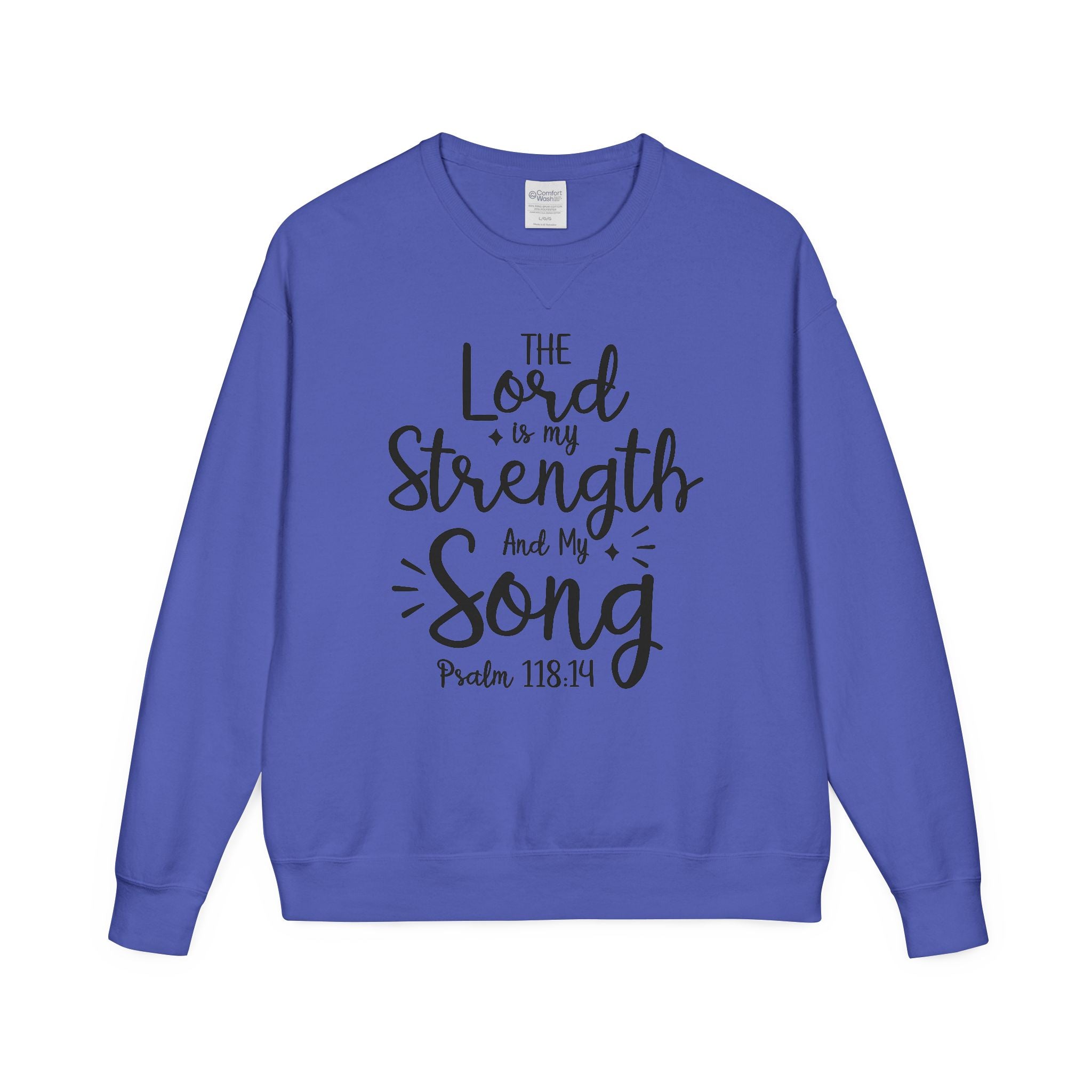 Faith & Strength Sweatshirt - Cozy Crewneck with Inspirational Quotes for Christians, Bible Verse Gift, Casual Wear, Faith-Based Apparel