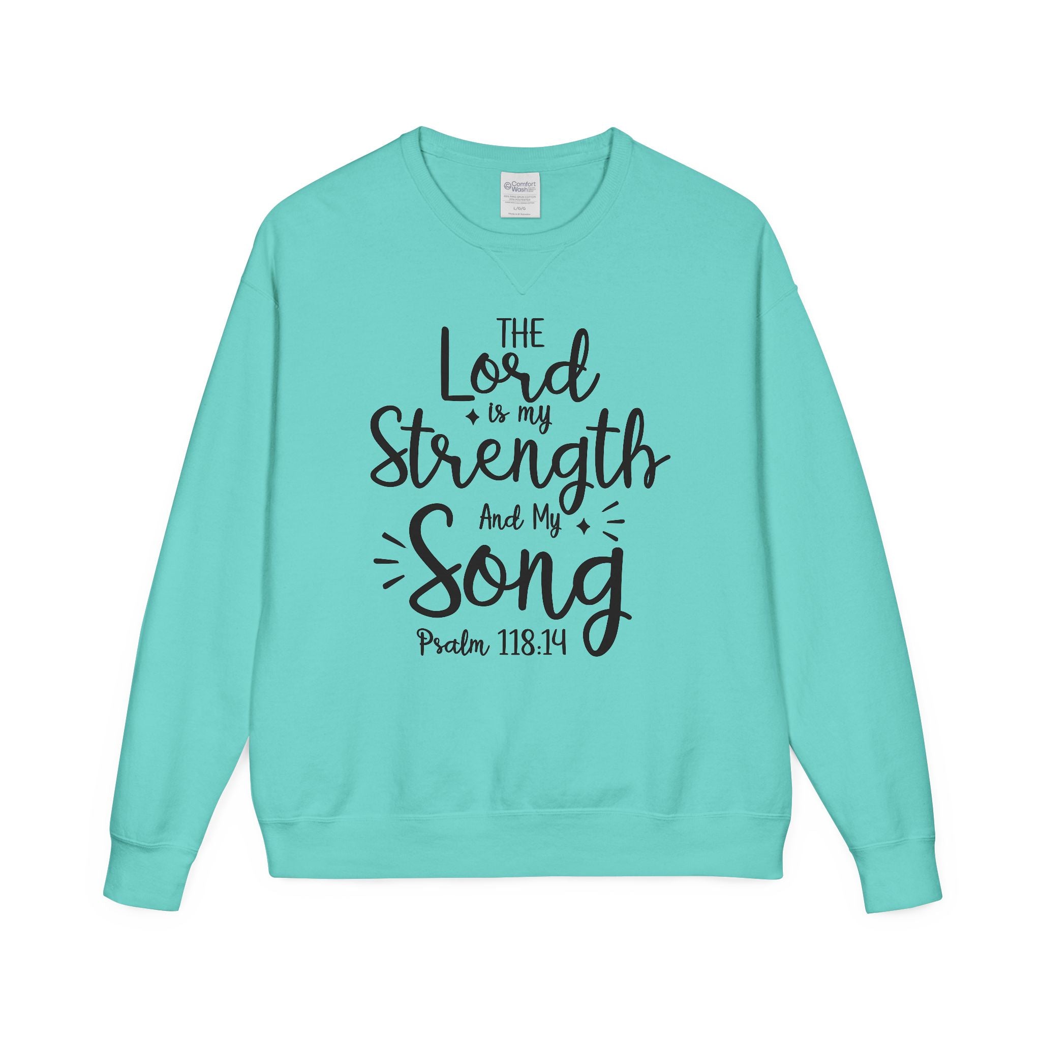 Faith & Strength Sweatshirt - Cozy Crewneck with Inspirational Quotes for Christians, Bible Verse Gift, Casual Wear, Faith-Based Apparel