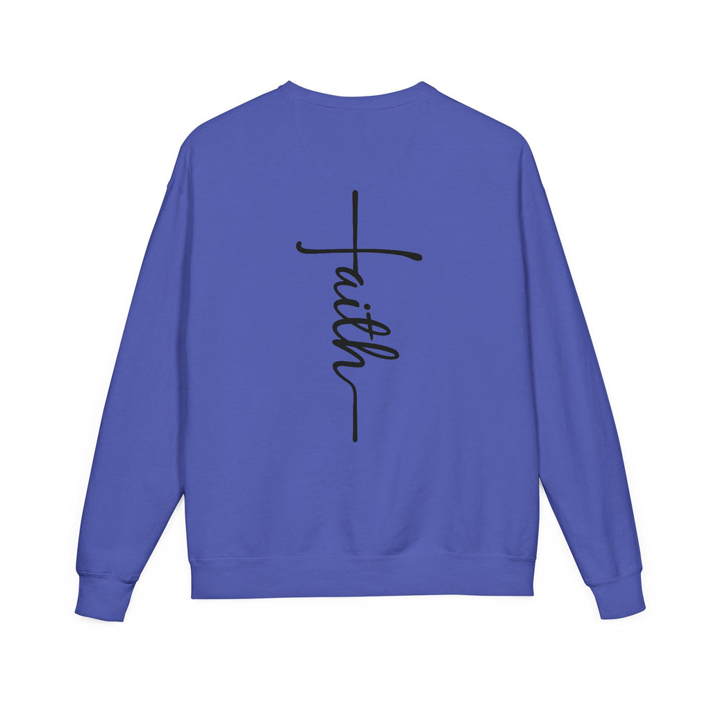 Faith & Strength Sweatshirt - Cozy Crewneck with Inspirational Quotes for Christians, Bible Verse Gift, Casual Wear, Faith-Based Apparel