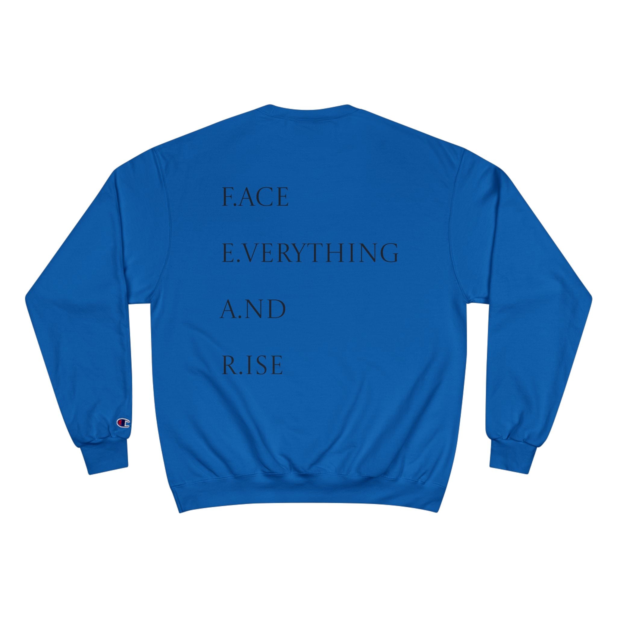 Faith Over Fear Champion Sweatshirt, Inspirational Sweatshirt, Motivational Apparel, Cozy Gift for Her, Perfect for Spiritual Gatherings