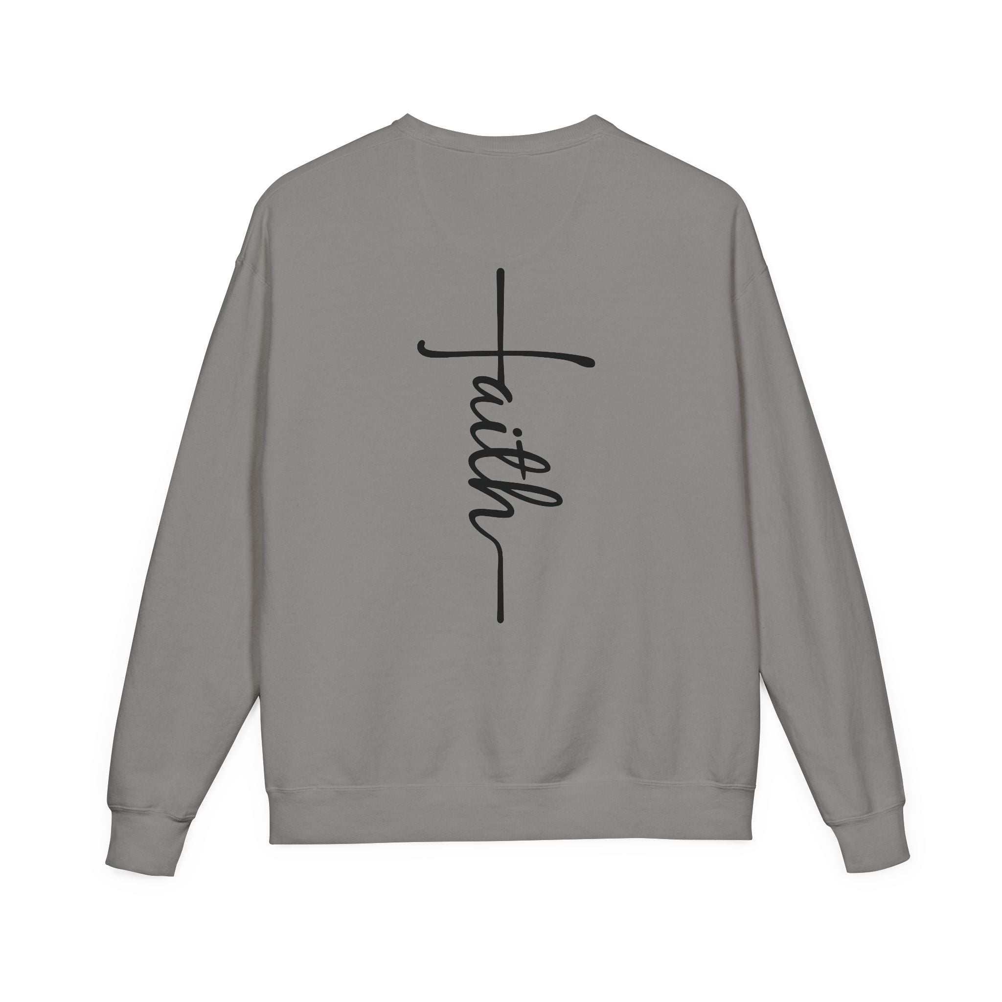 Faith & Strength Sweatshirt - Cozy Crewneck with Inspirational Quotes for Christians, Bible Verse Gift, Casual Wear, Faith-Based Apparel