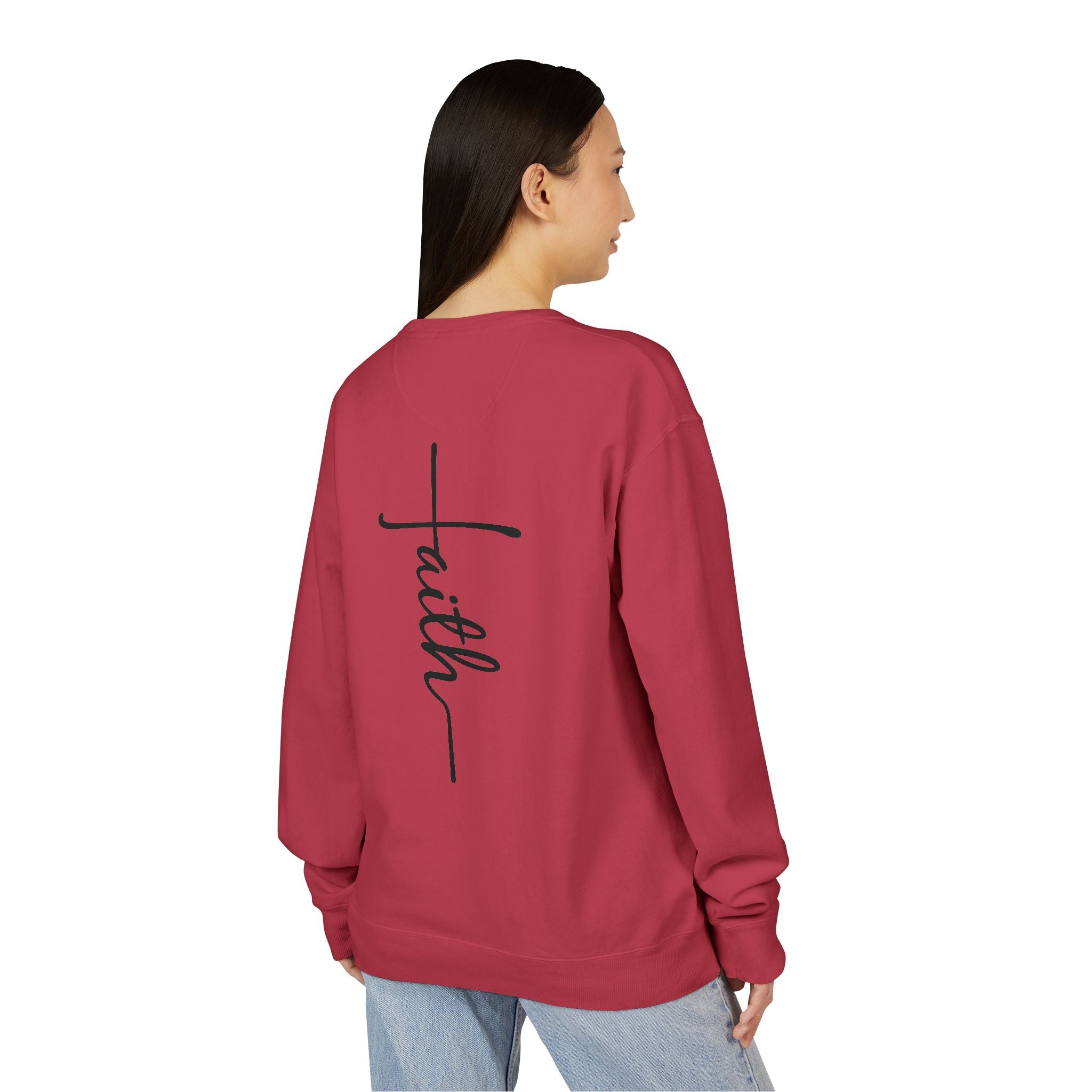 Faith & Strength Sweatshirt - Cozy Crewneck with Inspirational Quotes for Christians, Bible Verse Gift, Casual Wear, Faith-Based Apparel