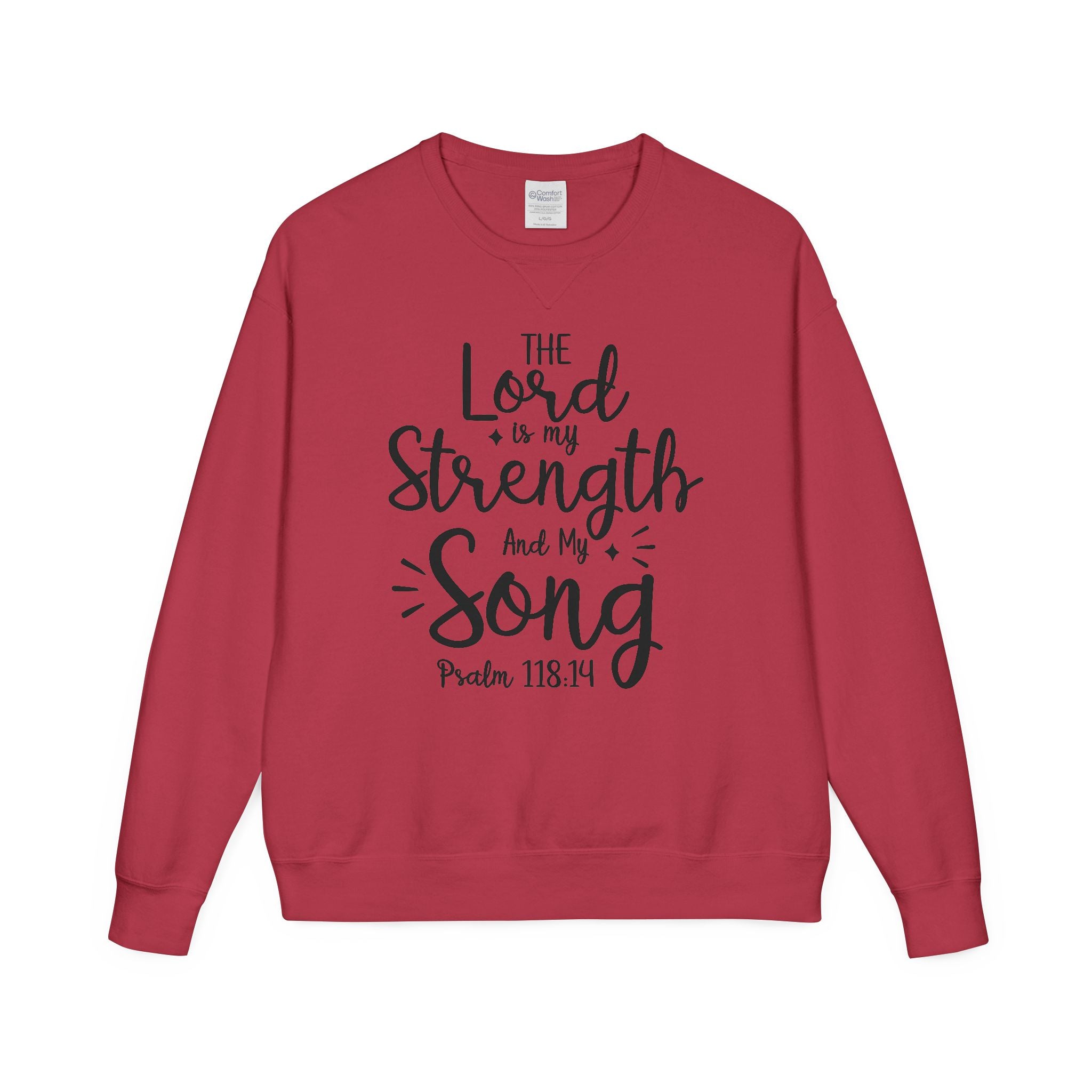 Faith & Strength Sweatshirt - Cozy Crewneck with Inspirational Quotes for Christians, Bible Verse Gift, Casual Wear, Faith-Based Apparel