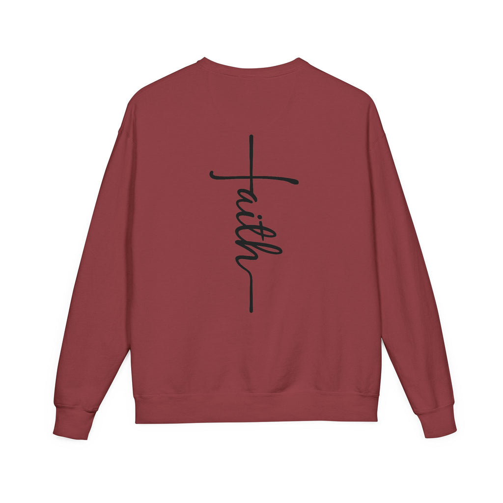 Faith & Strength Sweatshirt - Cozy Crewneck with Inspirational Quotes for Christians, Bible Verse Gift, Casual Wear, Faith-Based Apparel