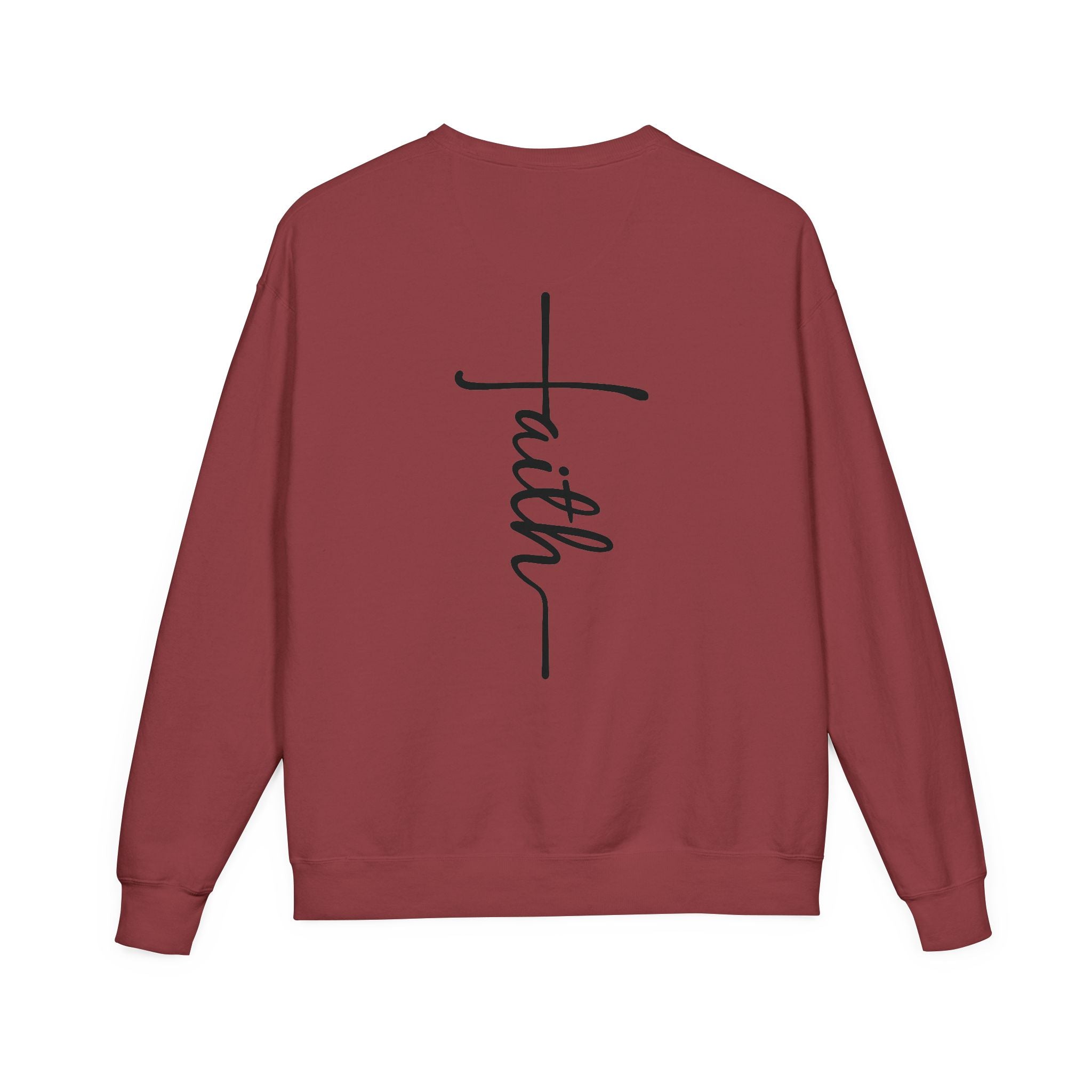 Faith & Strength Sweatshirt - Cozy Crewneck with Inspirational Quotes for Christians, Bible Verse Gift, Casual Wear, Faith-Based Apparel