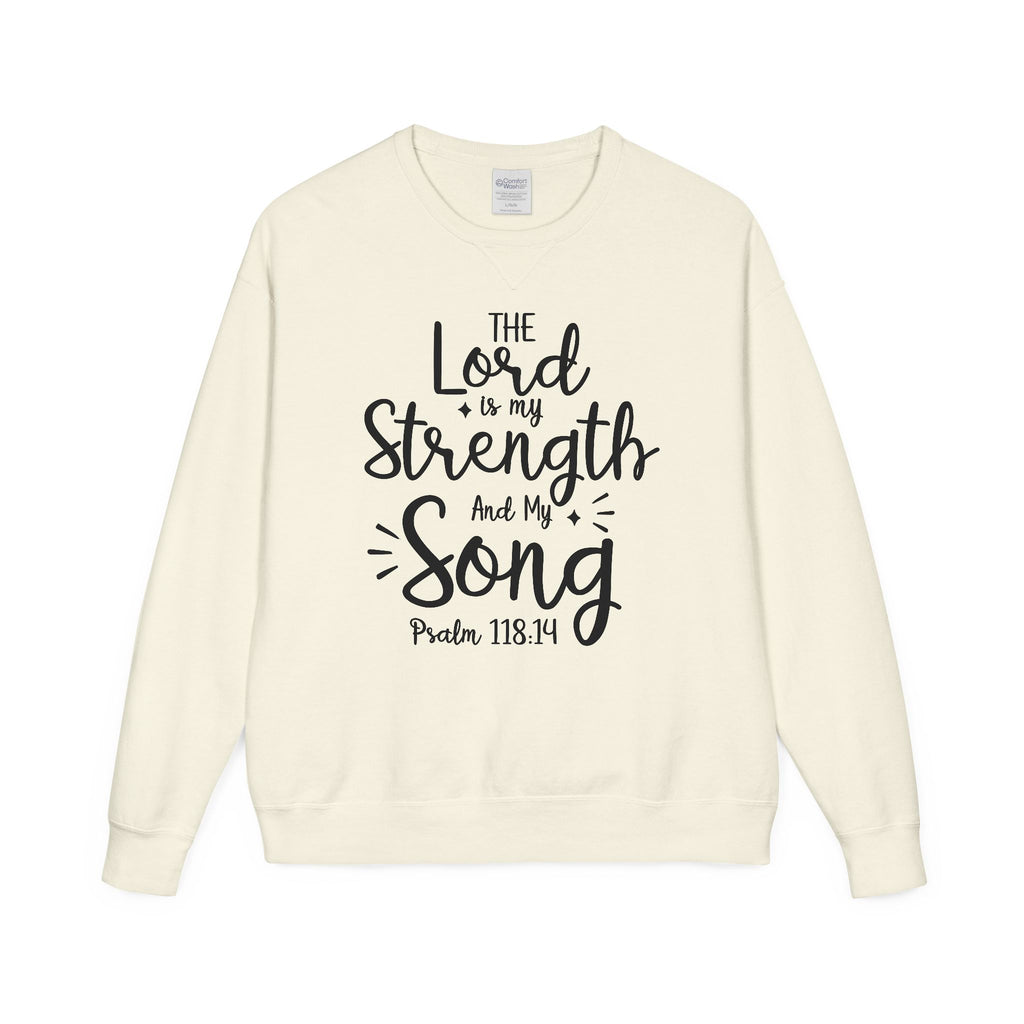 Faith & Strength Sweatshirt - Cozy Crewneck with Inspirational Quotes for Christians, Bible Verse Gift, Casual Wear, Faith-Based Apparel