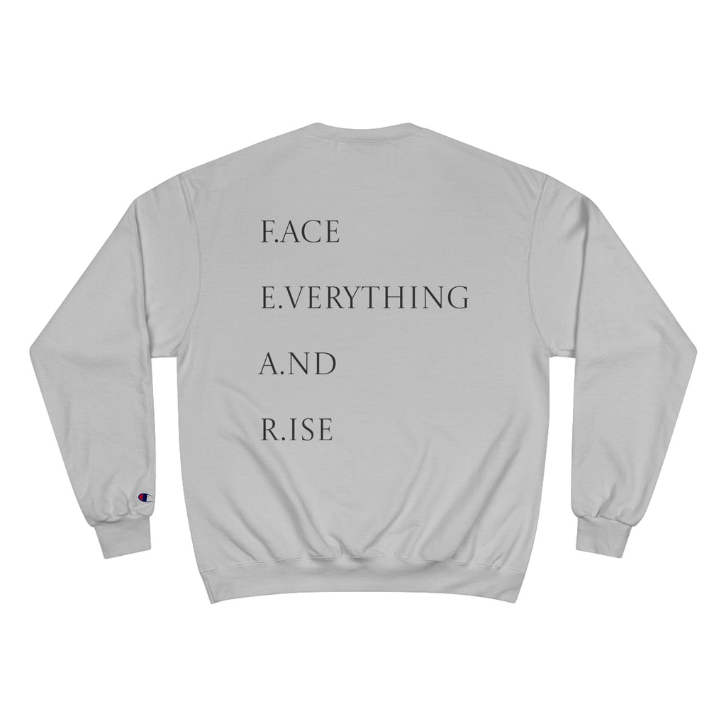 Faith Over Fear Champion Sweatshirt, Inspirational Sweatshirt, Motivational Apparel, Cozy Gift for Her, Perfect for Spiritual Gatherings