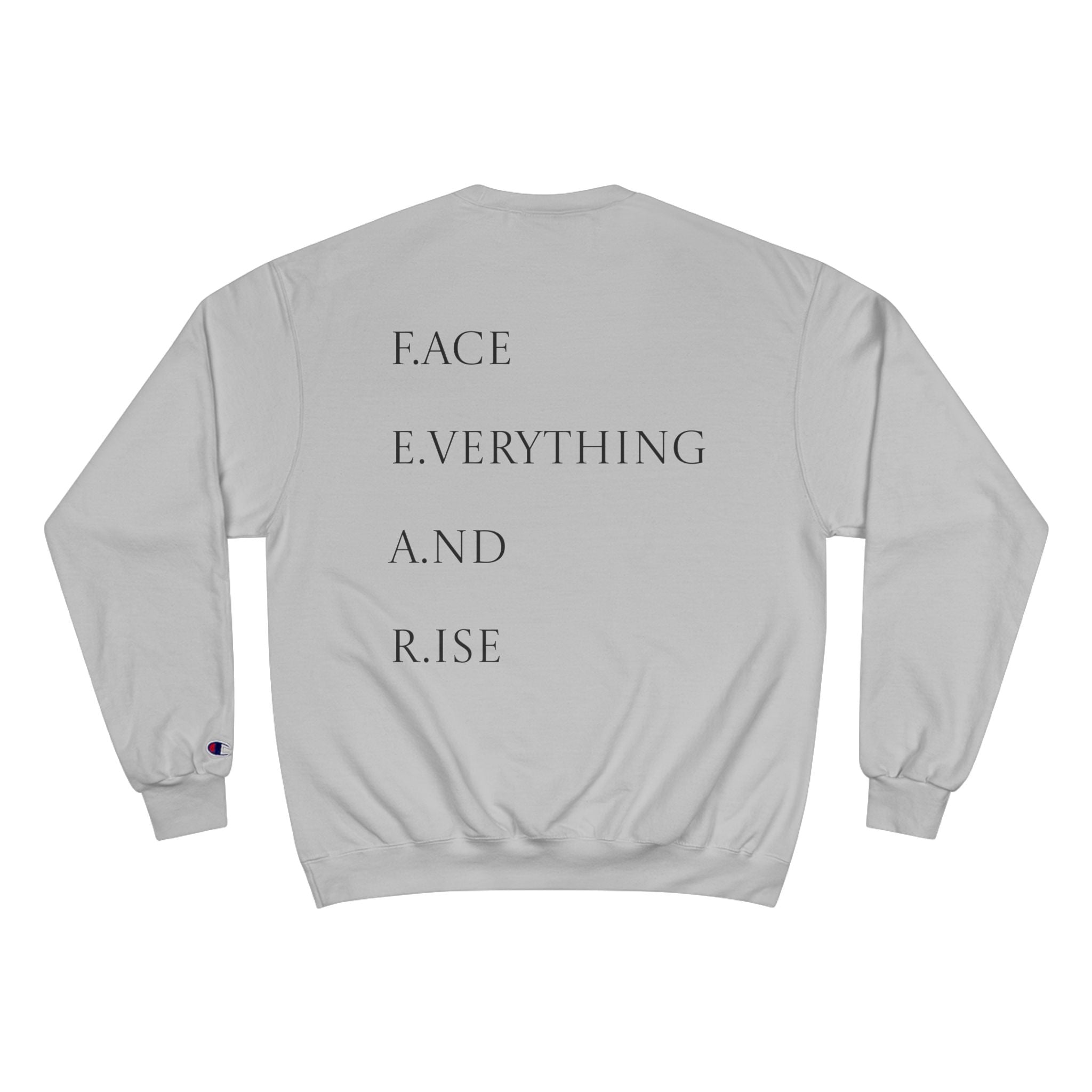 Faith Over Fear Champion Sweatshirt, Inspirational Sweatshirt, Motivational Apparel, Cozy Gift for Her, Perfect for Spiritual Gatherings