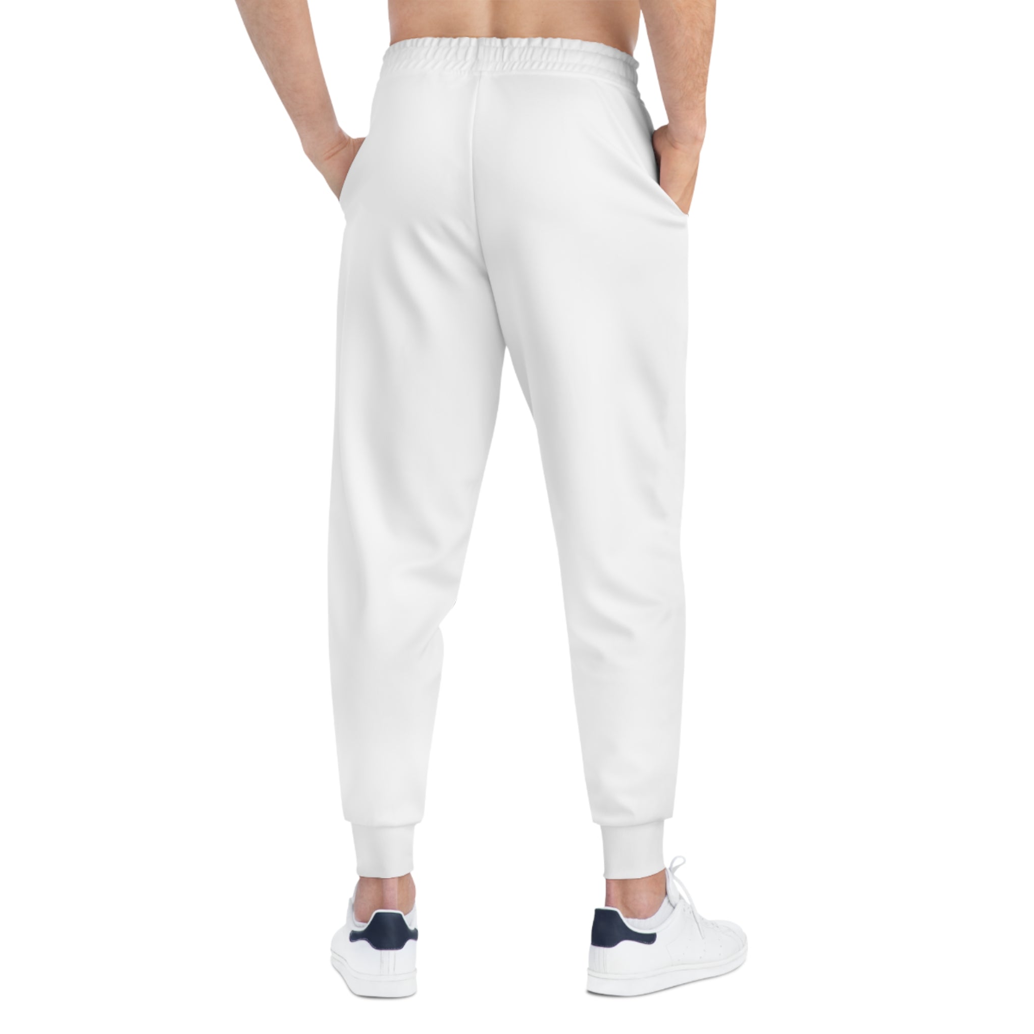 White and Gold Athletic Jesus Sweatpants
