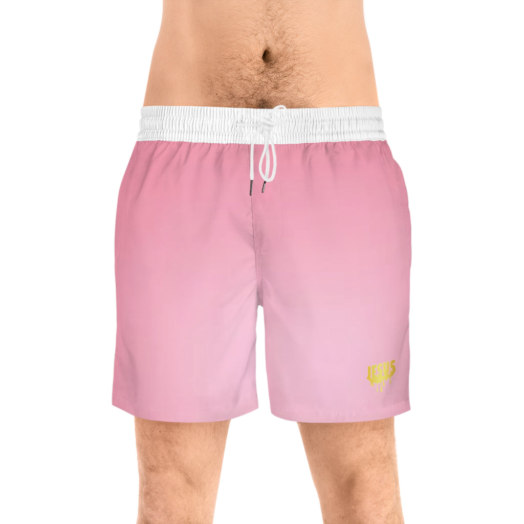 Men's Mid-Length Swim Shorts (Drip 4 Jesus Logo)