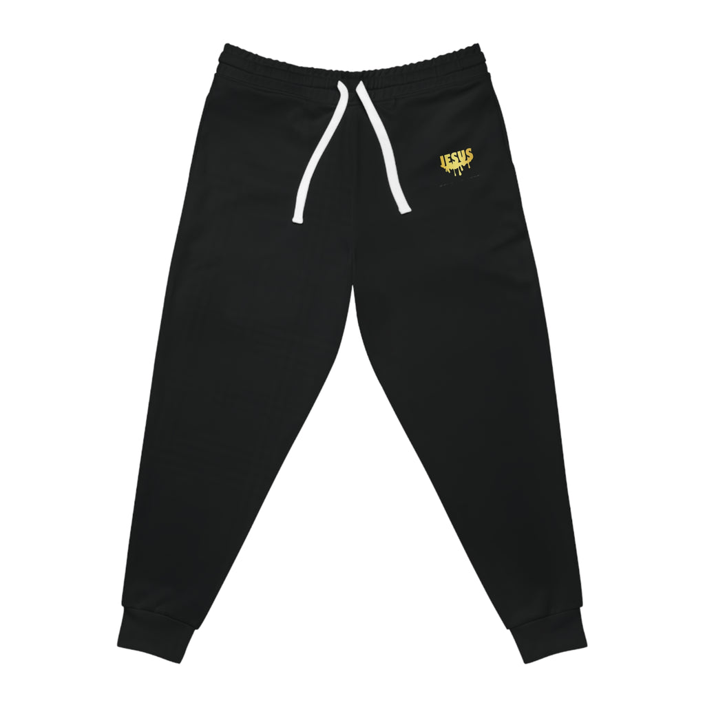 Black and Gold Athletic Jesus Sweatpants