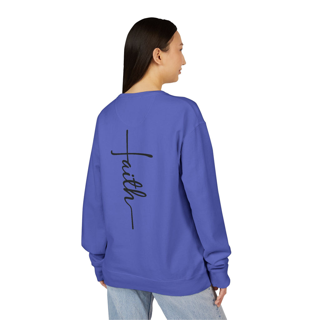 Faith & Strength Sweatshirt - Cozy Crewneck with Inspirational Quotes for Christians, Bible Verse Gift, Casual Wear, Faith-Based Apparel