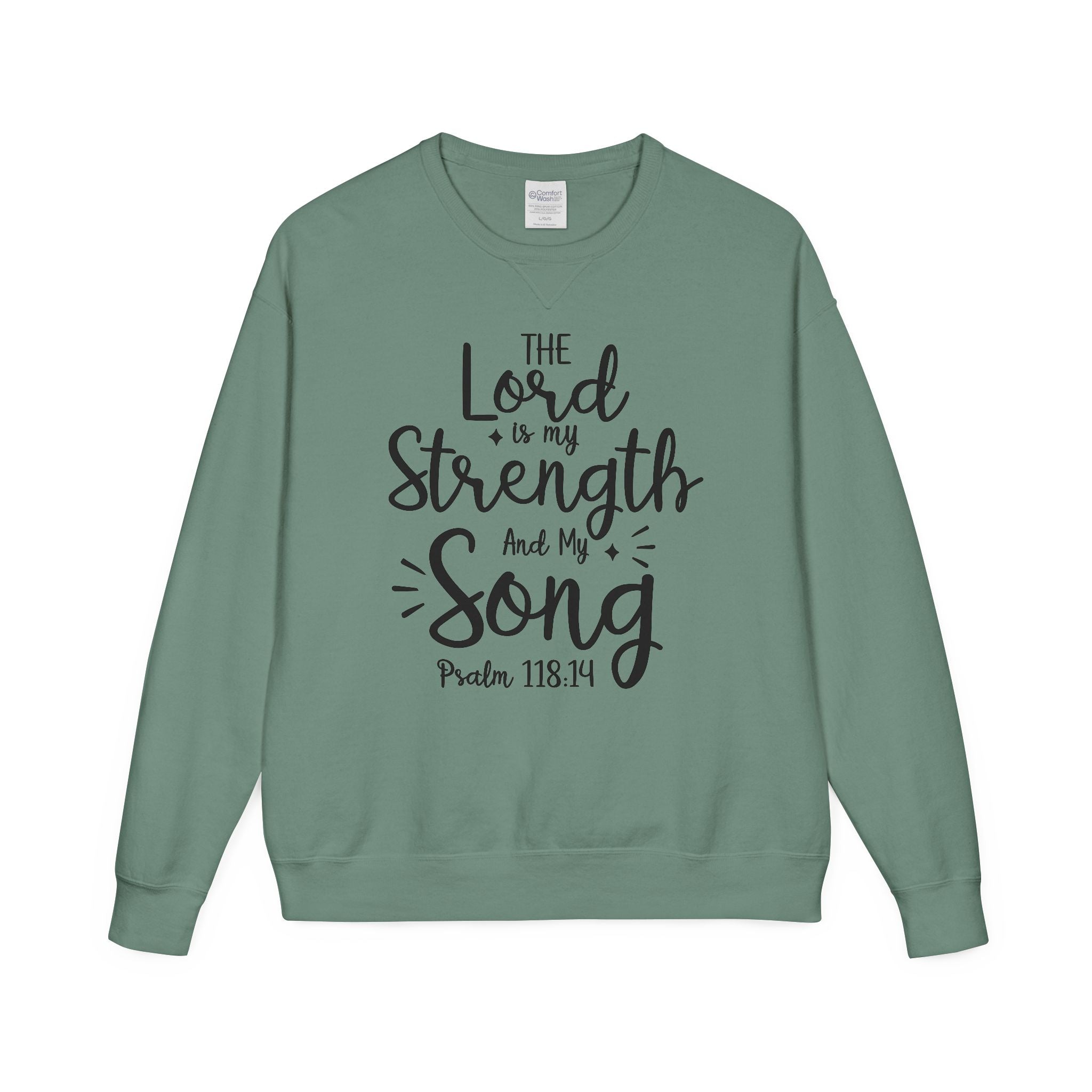 Faith & Strength Sweatshirt - Cozy Crewneck with Inspirational Quotes for Christians, Bible Verse Gift, Casual Wear, Faith-Based Apparel