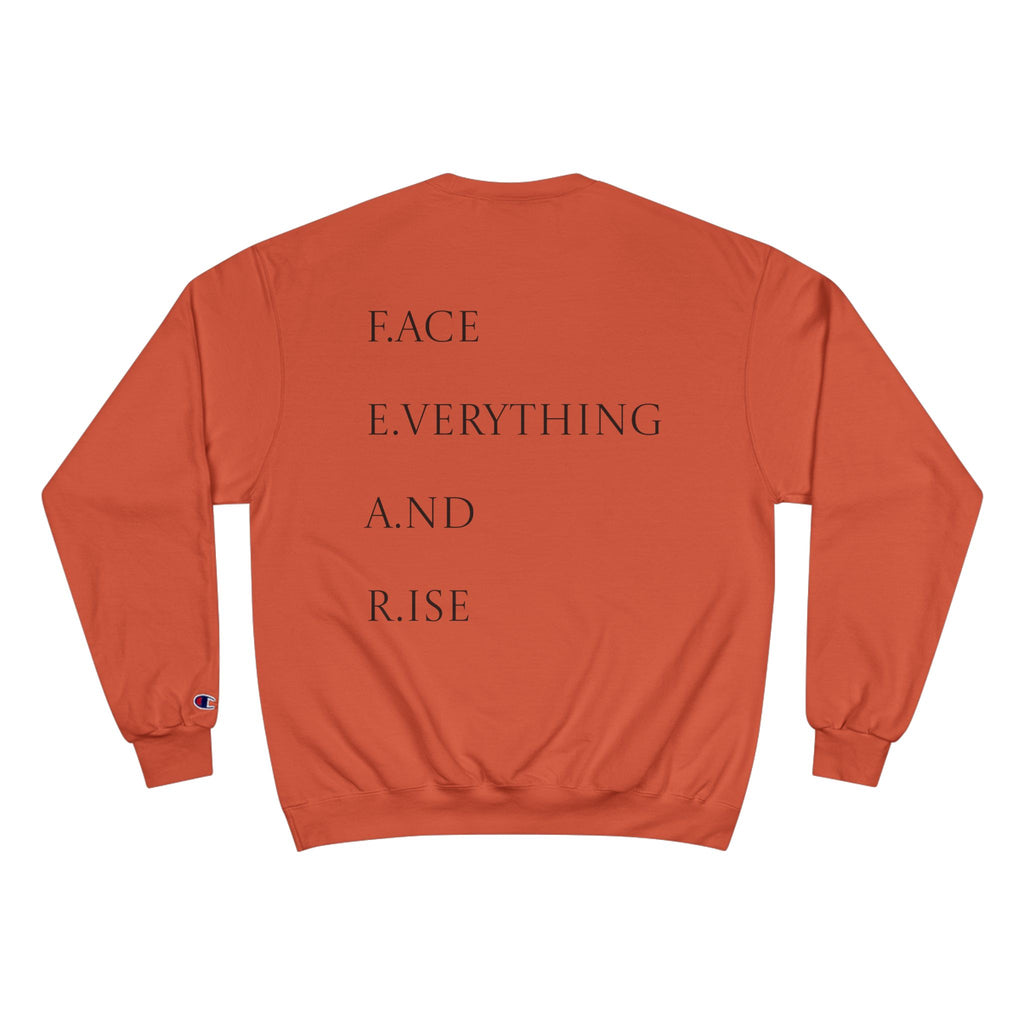 Faith Over Fear Champion Sweatshirt, Inspirational Sweatshirt, Motivational Apparel, Cozy Gift for Her, Perfect for Spiritual Gatherings